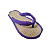 Chinelo Zori Japonês Violeta Lilás de Palha Confortável - Imagem 3