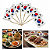 Kit 1000 Espetos Bandeira Coréia 6,5cm Bambu Buffet - Imagem 1