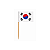 Kit 1.000 Palito Bandeira Coreia | Espeto Decorativo Petiscos Festa Buffet - Imagem 2