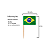 Kit 1000 Palitos Bandeira Brasil 6,5cm para Petiscos - Imagem 4