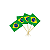 Kit 1000 Palitos Bandeira Brasil 6,5cm para Petiscos - Imagem 1