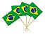 Kit 1.000 Palito Bandeira Brasil | Espeto Decorativo Petiscos Festa Buffet - Imagem 1