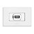 Kit Tomada USB Tipo C Simples 1.5A Com Placa de Embutir em Móveis Branco PIAL Plus+ Legrand - Imagem 1