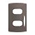 Placa 2 Postos Separado Brilhosa Cor Malt Gloss 663525 Nereya Legrand - Imagem 1