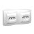 Tomada de Sobrepor Dupla 10A 2p+t Sistema X 675062 Legrand - Imagem 1