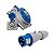 Kit Tomada Embutir e Plug Industrial 16A Tempra 2P+T 250V IP44 Legrand - Imagem 1