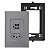 Kit Tomada com Fundo Móvel e USB Duplo Tipo-C com Placa e Suporte PIAL Plus+ Legrand - Imagem 1