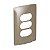 PLACA 3 POSTOS SEPARADOS 4X2 NEREYA MALT GLOSS - 663265 LEGRAND - Imagem 1