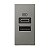 Módulo Carregador USB A+C 3.000mAh 15W Magnésio Arteor 571689B Legrand - Imagem 1