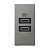 Módulo Carregador USB Duplo Tipo-C 3000mAh 15W Magnésio 571693B Legrand Arteor - Imagem 1