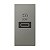 Módulo Carregador USB Tipo-C 20W Carga Rápida Cor Magnésio Arteor Legrand 571697 - Imagem 1