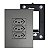 Kit 3 Tomadas 10A com Placa e Suporte 4x2 Arteor Legrand Cor Magnésio - Imagem 1