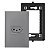 Kit Tomada 10A com Fundo Móvel Placa e Suporte 4x2 Cinza PIAL Plus+ Legrand - Imagem 1