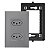 Kit Completo Tomada Dupla 10A com Fundo Móvel placa e suporte 4x2 PIAL Plus+ Legrand - Imagem 1