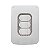 Kit Completo 3 Interruptor Simples para Área Externa Placa com Membrana de Borracha IP44 Legrand - Imagem 1