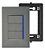 Kit Completo Interruptor Triplo com Led Placa e Suporte 4x2 Legrand PIAL Plus+ Cinza - Imagem 1