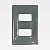 Placa 2 Postos 4x2 Cinza Brilhante Zeffia Legrand 680182CZ - Imagem 1
