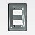 Placa 2 Postos 4x2 Cinza Brilhante Zeffia Legrand 680182CZ - Imagem 3