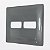 Placa 1 + 1 Postos 4x4 Cinza Zeffia Legrand 680174CZ - Imagem 2