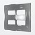 Placa 2+2 Postos Separados 4x4 Cinza Zeffia Legrand 680175CZ - Imagem 2