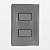 Conjunto Placa 4x2 com 2 Interruptores Paralelos Cinza Zeffia Legrand 680106CZ - Imagem 1