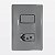 Conjunto 4x2 1 Interruptor Simples + 1 Tomada 10A Cinza Zeffia Legrand 680112CZ - Imagem 1