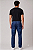 Calça Jeans De Elástico Inteiro na Cintura - Com Zipper - Cherne - Algodão / Poliester - Ref. 822916 Azul Escuro - Imagem 2