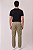 Calça Com Elástico Inteiro na Cintura - Com Zipper - Cherne - 100% Algodão - Ref. 88304 Caqui - Imagem 2