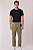 Calça Com Elástico Inteiro na Cintura - Com Zipper - Cherne - 100% Algodão - Ref. 88304 Caqui - Imagem 1