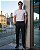 Calça de Elástico Great News - Com Zipper e Bolso lateral Cargo - 100% Algodão - Ref. 134 Preta - Imagem 2