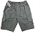 Bermuda de Elástico Great News - Com Zipper e Bolso lateral Cargo - 100% Algodão - Ref. 220 Cinza - Imagem 2