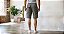 Bermuda de Elástico Great News - Com Zipper e Bolso lateral Cargo - 100% Algodão - Ref. 220 Cinza - Imagem 2