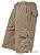 Bermuda de Elástico Great News - Com Zipper e Bolso lateral Cargo - 100% Algodão - Ref. 220 Avelã - Imagem 4