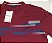 Camiseta Gola Careca Pierre Cardin  - 100% Algodão - Ref. 45750 Bordo Estampada - Imagem 2