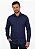 Camisa Social Roberto Negri Regular Fit - (Sem Bolso) - Manga Longa - Algodão Fio 100 - REF 1178 Marinho - Imagem 1