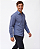 Camisa Social Dimarsi Tradicional Regular Fit - Com Bolso - Manga Longa - Algodão Egípcio - Ref 10210 Azul Listrada - Imagem 1