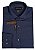 Camisa Social Roberto Negri Regular Fit - (Sem Bolso) - Manga Longa - 100% Algodão Fil a Fil - REF 1181 Marinho - Imagem 1