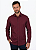 Camisa Social Roberto Negri Regular Fit - (Sem Bolso) - Manga Longa - 100% Algodão Fil a Fil - REF 1181 Vinho - Imagem 1