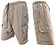 Bermuda Com Elástico Califórnia (SEM ZIPPER) - Com Bolso Lateral Cargo - Ref. 831 Areia - Imagem 1