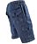 Bermuda Jeans de Elástico Great News - Com Zipper e Bolso lateral Cargo - Ref. 437 Delave - Imagem 2