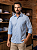Camisa Social Dimarsi Tradicional Regular Fit - Com Bolso - Manga Longa - 100% Algodão - Ref 10406 Azul - Imagem 1