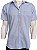 Camisa Dimarsi Tradicional Regular Fit - Com Bolso - Manga Curta - Algodão Egípcio - Ref 10467 Azul Xadrez - Imagem 2