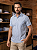 Camisa Dimarsi Tradicional Regular Fit - Com Bolso - Manga Curta - Algodão Egípcio - Ref 10467 Azul Xadrez - Imagem 1