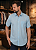Camisa Dimarsi Tradicional Regular Fit - Com Bolso - Manga Curta - 100% Algodão - Ref 10433 Azul Claro Xadrez - Imagem 1
