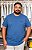 Camiseta Gola Careca Pierre Cardin (PLUS SIZE) - 100% Algodão - Ref. 40146 Oceano - Imagem 1