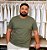 Camiseta Gola Careca Pierre Cardin (PLUS SIZE) - 100% Algodão - Ref. 40146 Militar - Imagem 1