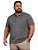 Camisa Polo Pierre Cardin PLUS SIZE - Com Bolso - Manga Curta Com Punho - 100% Algodão - Ref 15710 Chumbo - Imagem 2