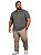 Camisa Polo Pierre Cardin PLUS SIZE - Com Bolso - Manga Curta Com Punho - 100% Algodão - Ref 15710 Chumbo - Imagem 1
