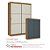 Guarda Roupa Comfort Slim Glass Almendra com Off White  2 Portas de Correr - Imagem 3