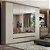 Guarda Roupa Nobre Glass Rustic com Off White 6 Portas - Imagem 1